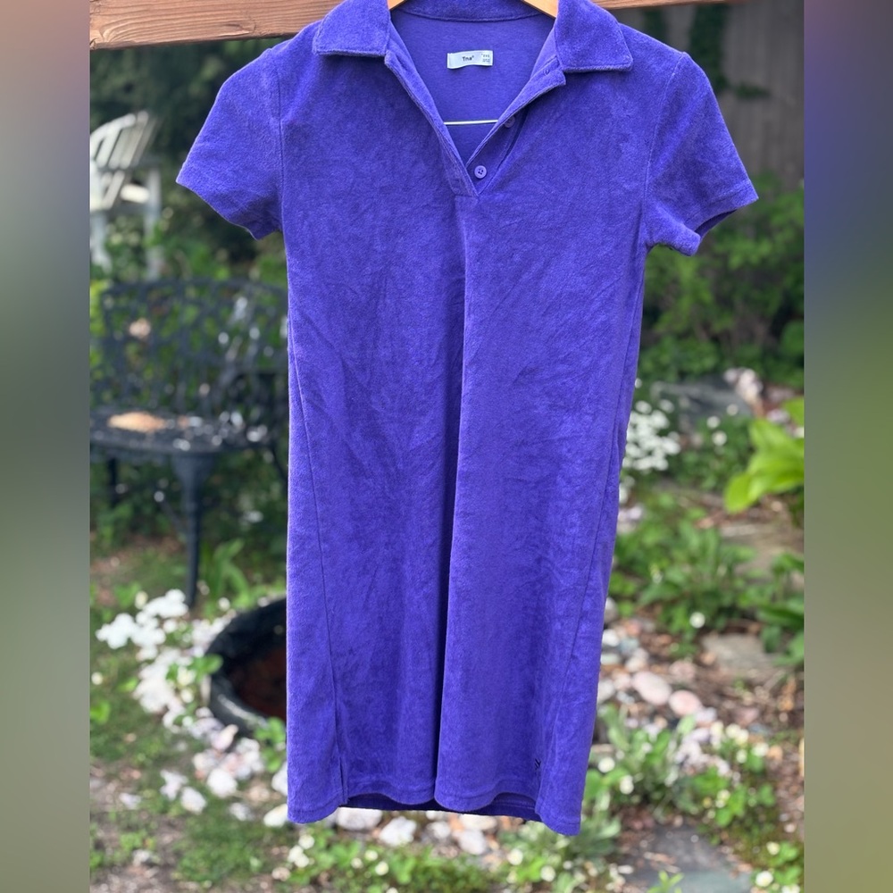 Purple Polo Dress, 2XS, Aritzia purple terry dress, TNA casual summer dress pico